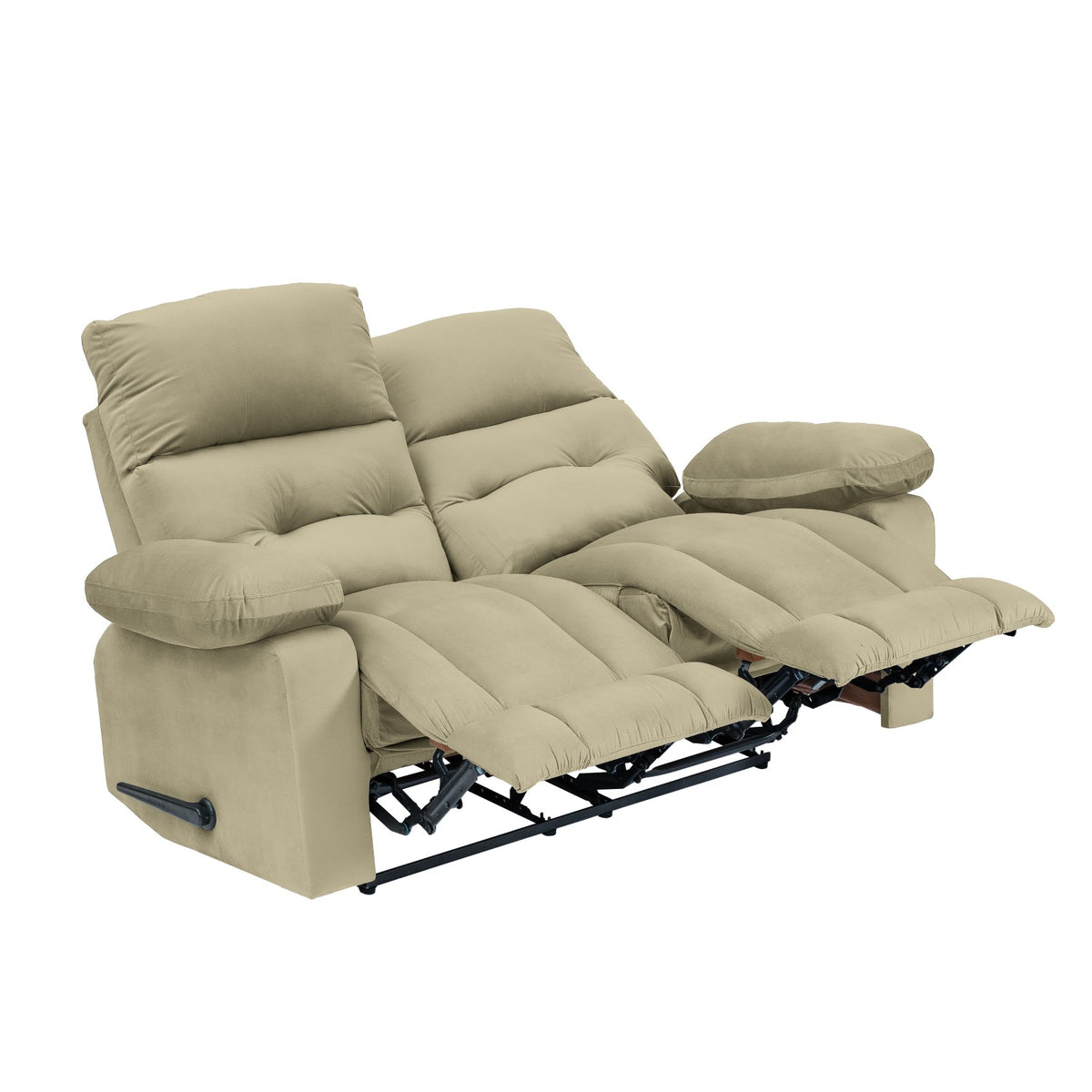 Velvet Double Recliner Chair - NZ60 Dark Ivory