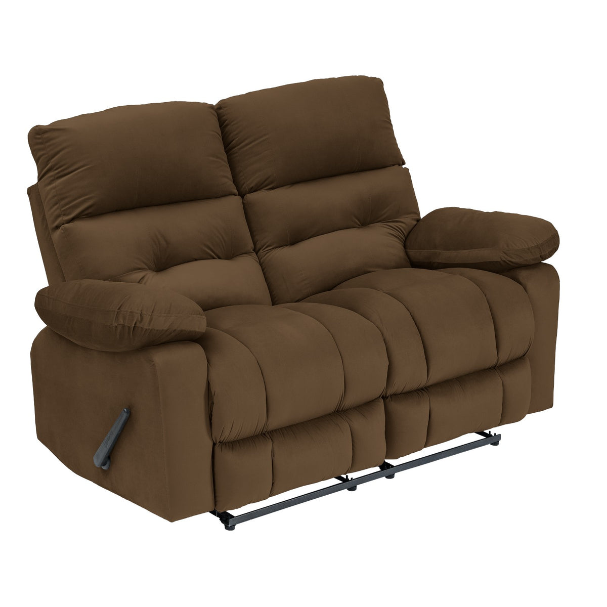 Velvet Double Recliner Chair - NZ60 Brown
