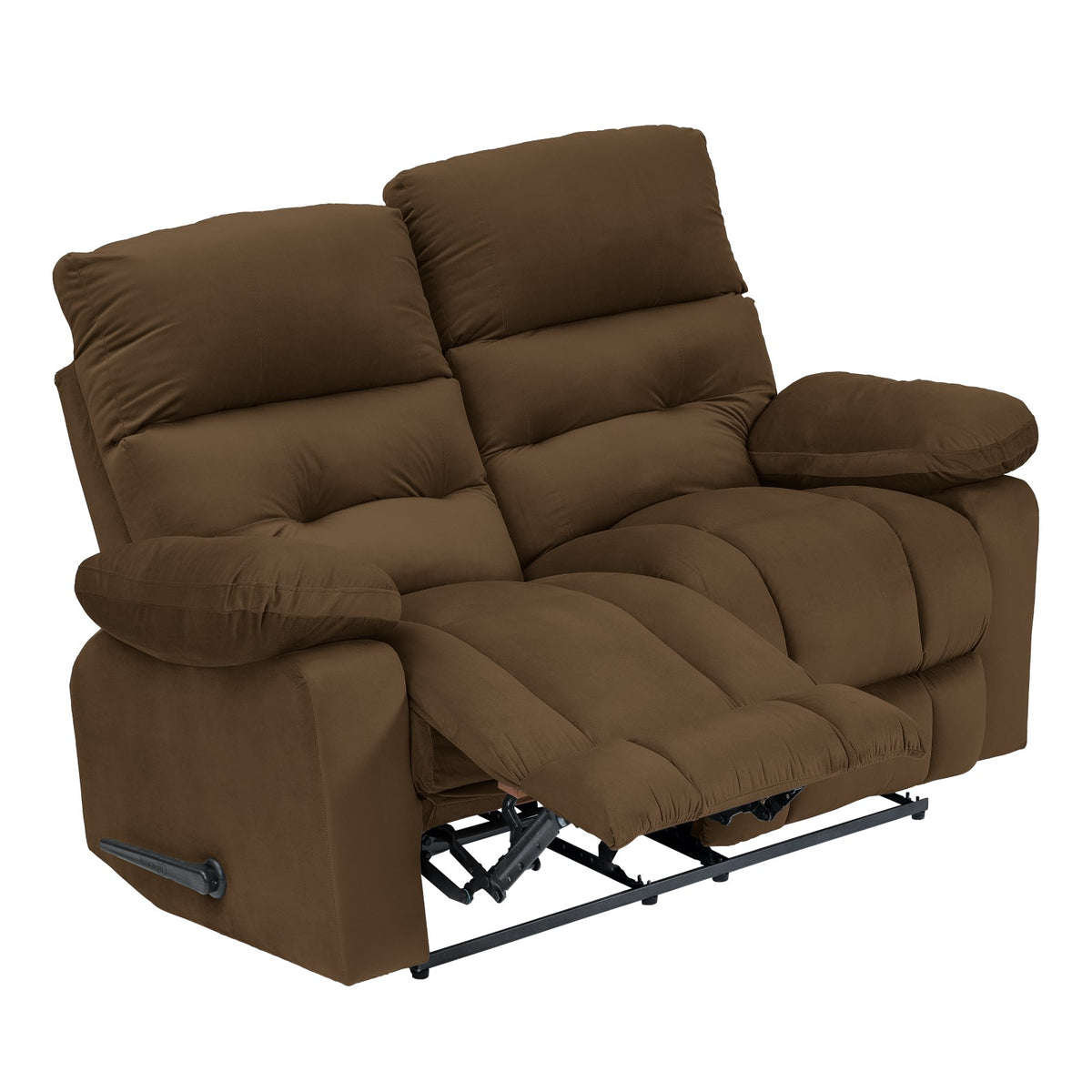 Velvet Double Recliner Chair - NZ60 Brown