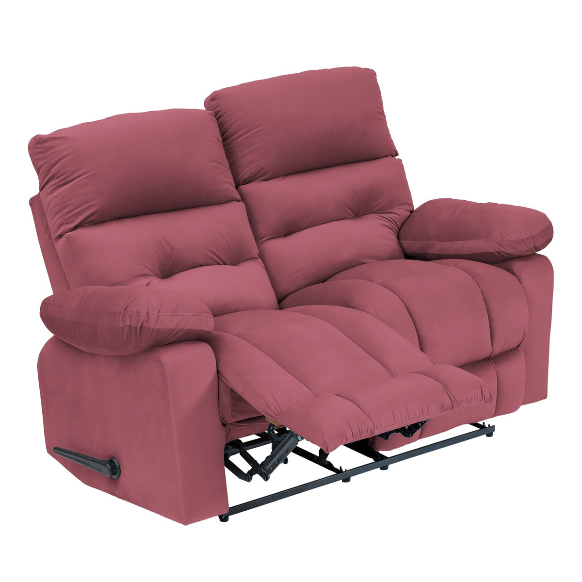 Velvet Double Recliner Chair - NZ60 Dark Pink