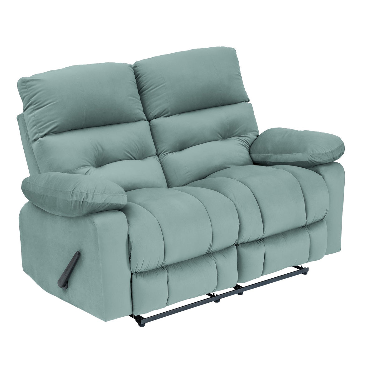 Velvet Double Recliner Chair - NZ60 Light Turquoise