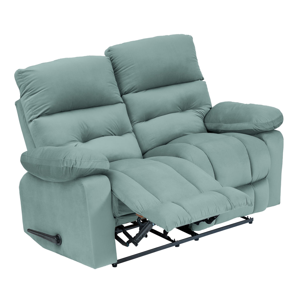 Velvet Double Recliner Chair - NZ60 Light Turquoise