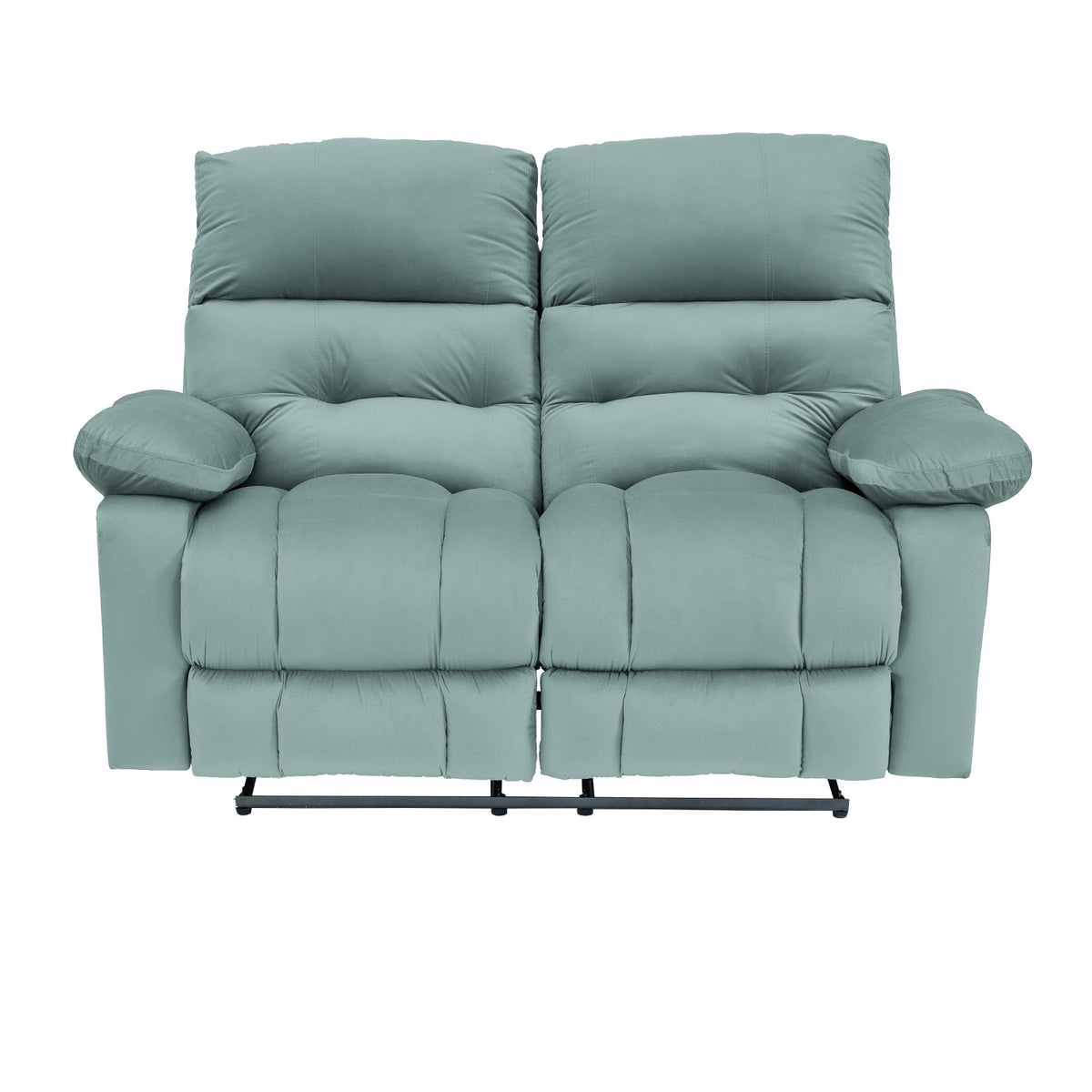 Velvet Double Recliner Chair - NZ60 Light Turquoise