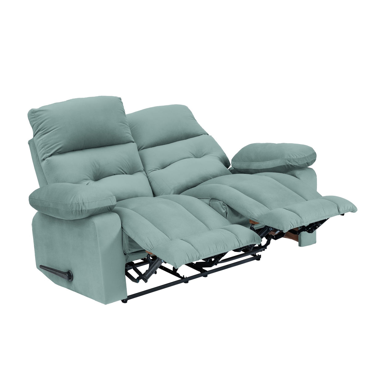 Velvet Double Recliner Chair - NZ60 Light Turquoise