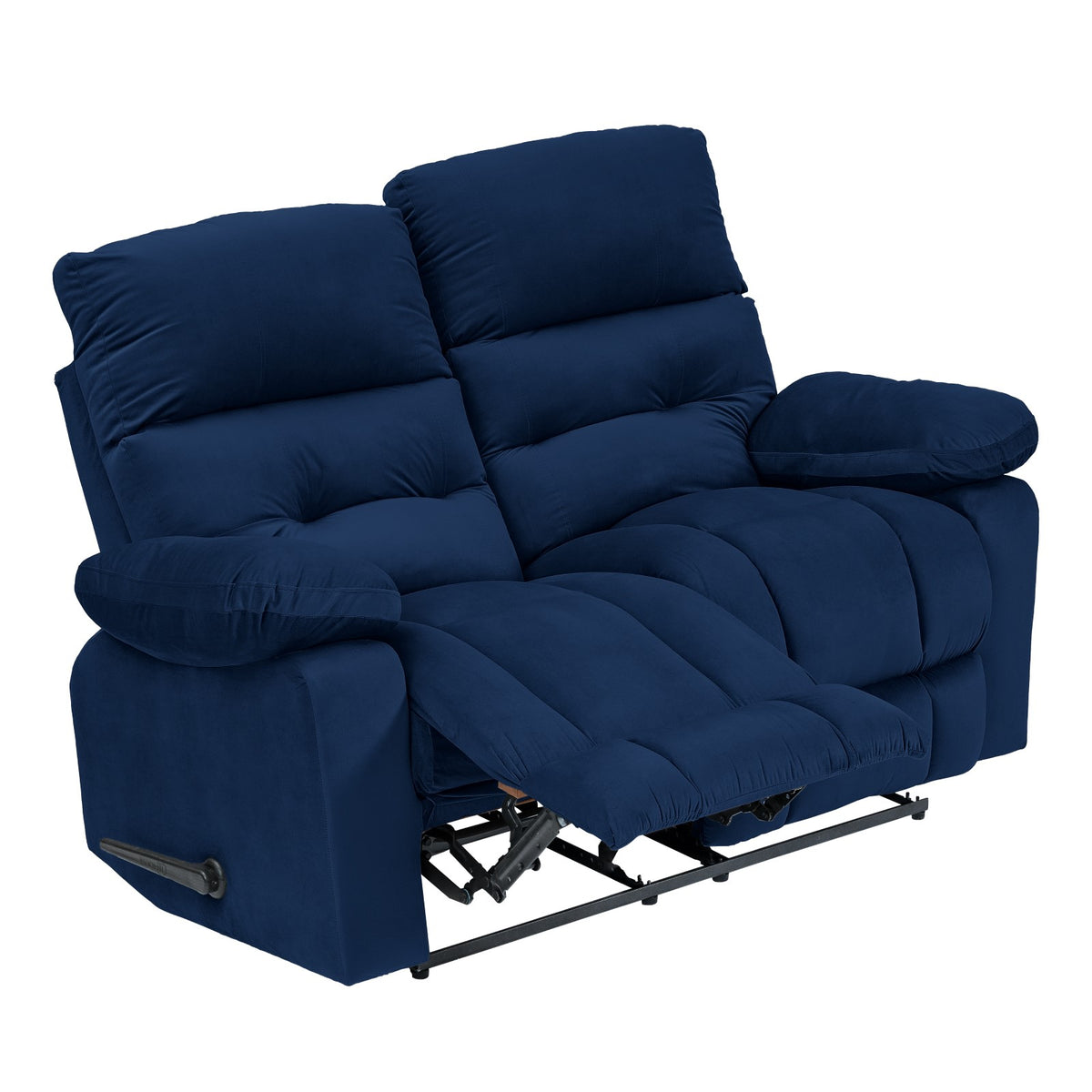 Velvet Double Recliner Chair - NZ60 Dark Blue