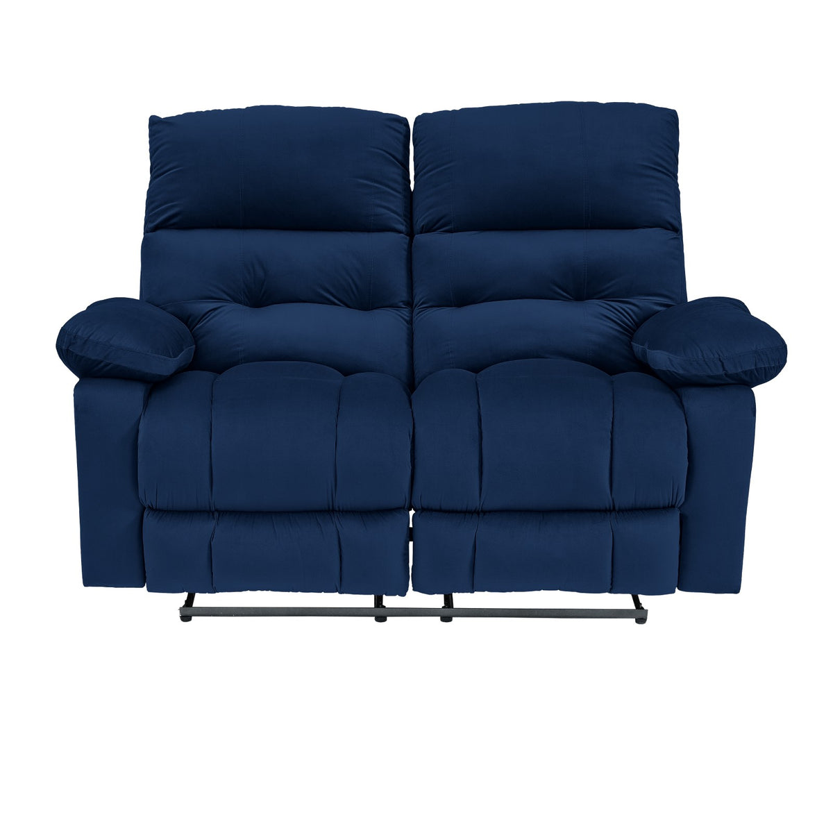 Velvet Double Recliner Chair - NZ60 Dark Blue