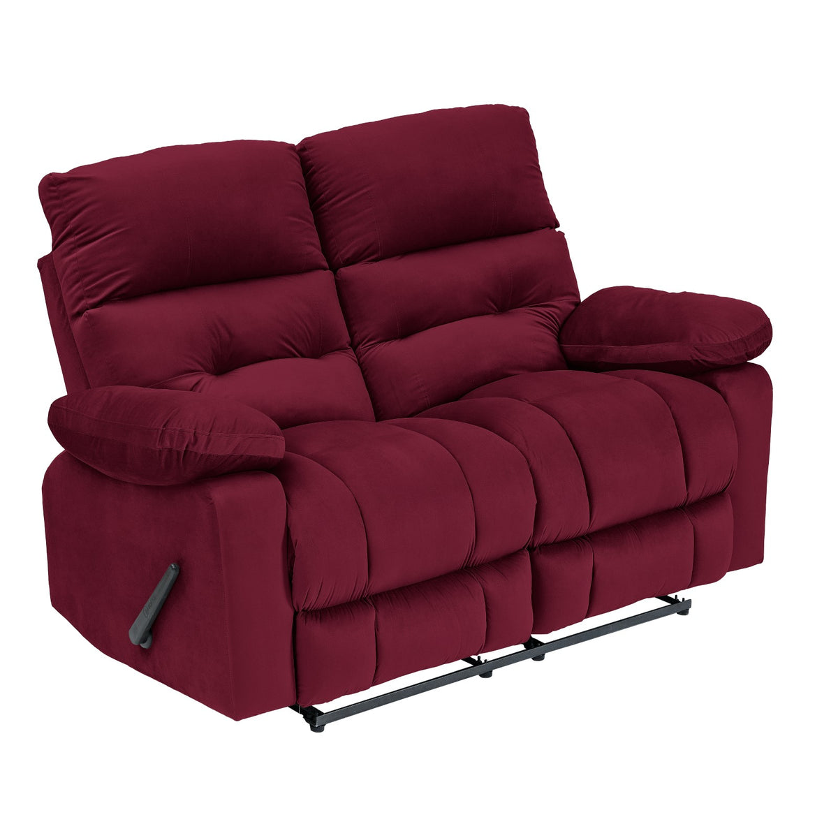Velvet Double Recliner Chair - NZ60 Burgundy