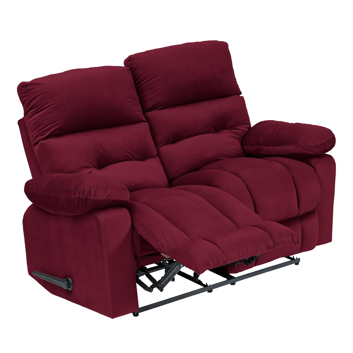 Velvet Double Recliner Chair - NZ60 Burgundy