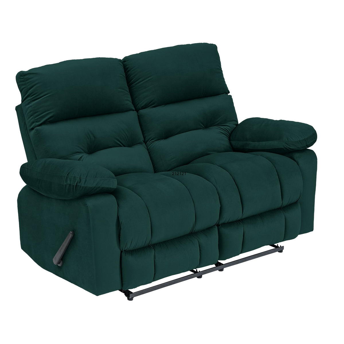 Velvet Double Recliner Chair - NZ60 Dark Green