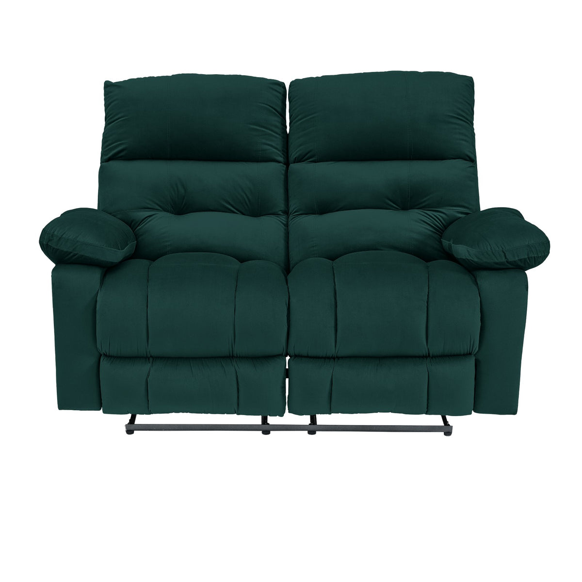 Velvet Double Recliner Chair - NZ60 Dark Green