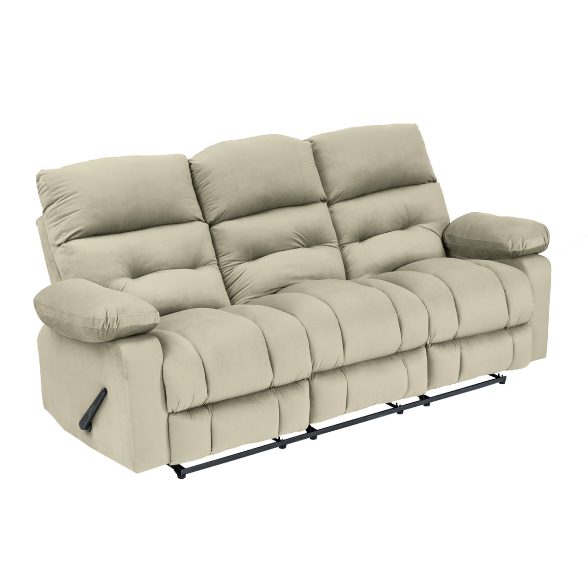 Velvet Triple Recliner Chair - NZ60 Light Beige