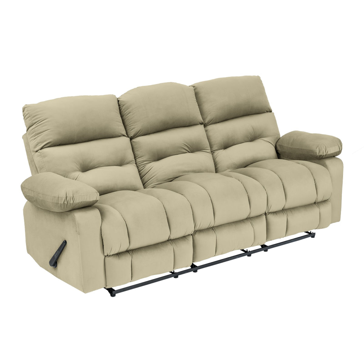 Velvet Triple Recliner Chair - NZ60 Dark Ivory