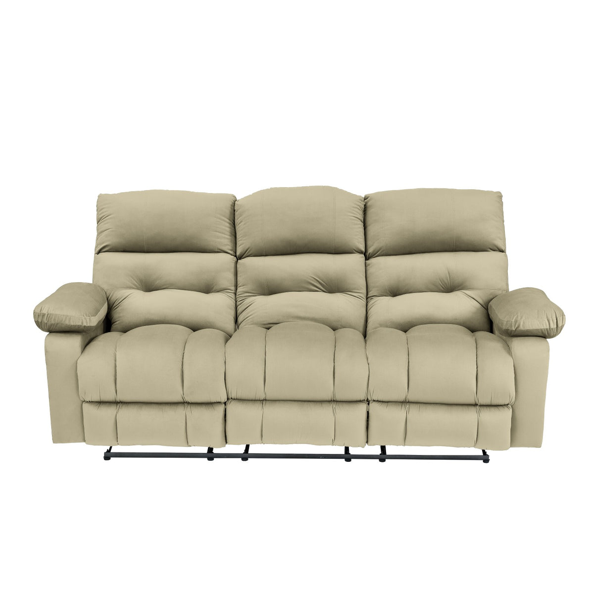 Velvet Triple Recliner Chair - NZ60 Dark Ivory