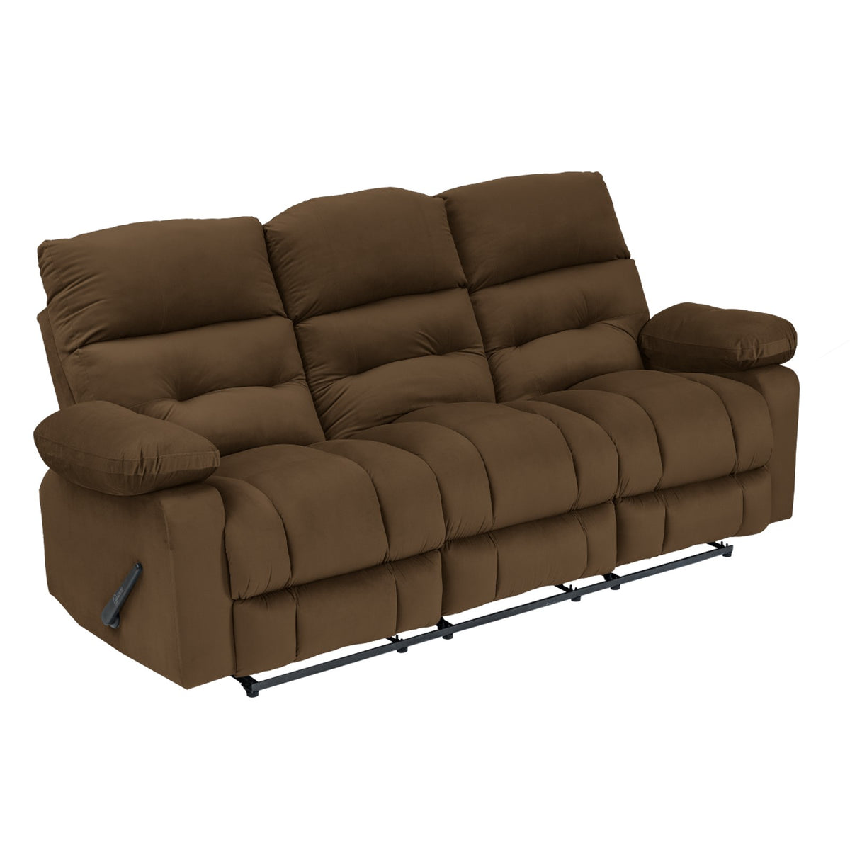 Velvet Triple Recliner Chair - NZ60 Brown