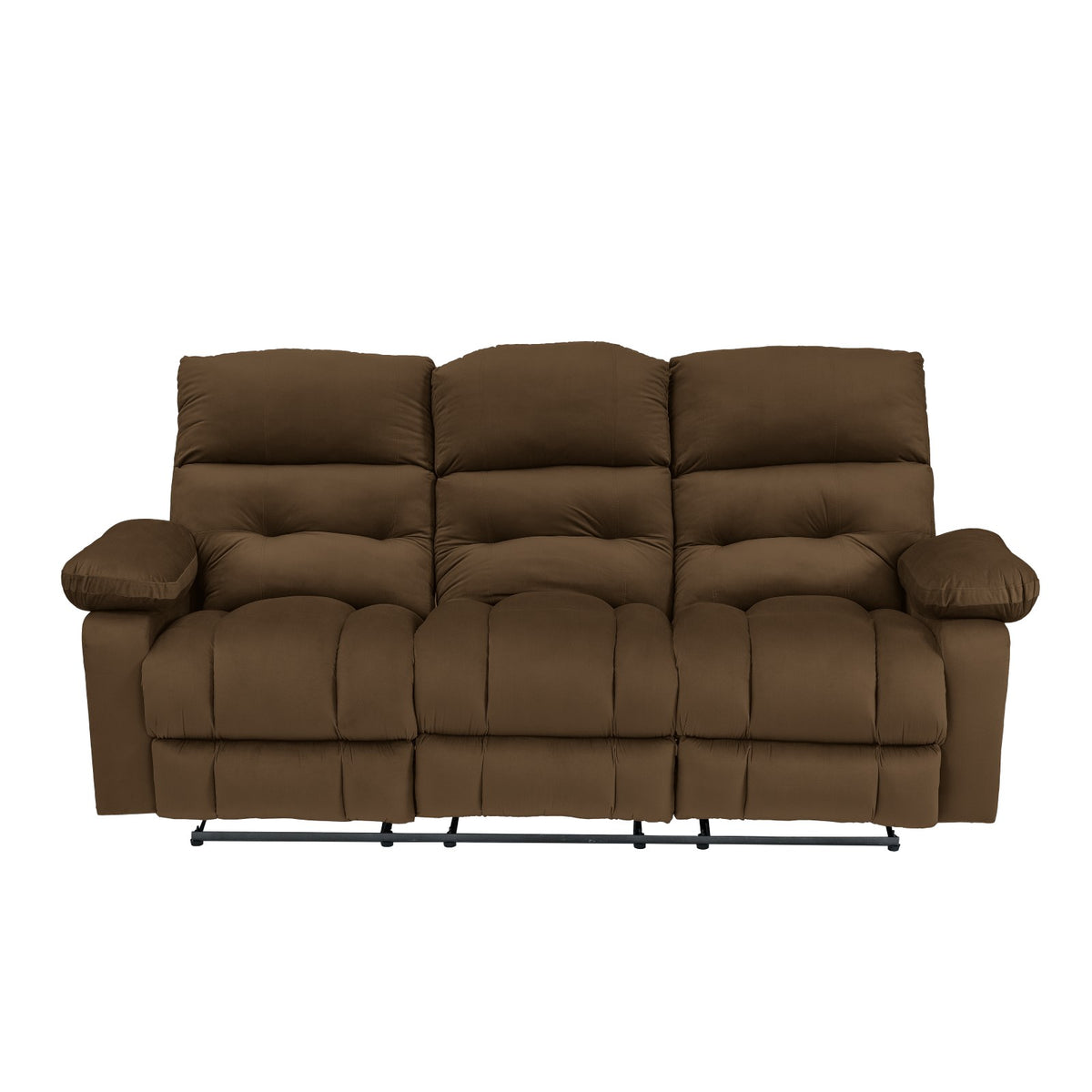 Velvet Triple Recliner Chair - NZ60 Brown