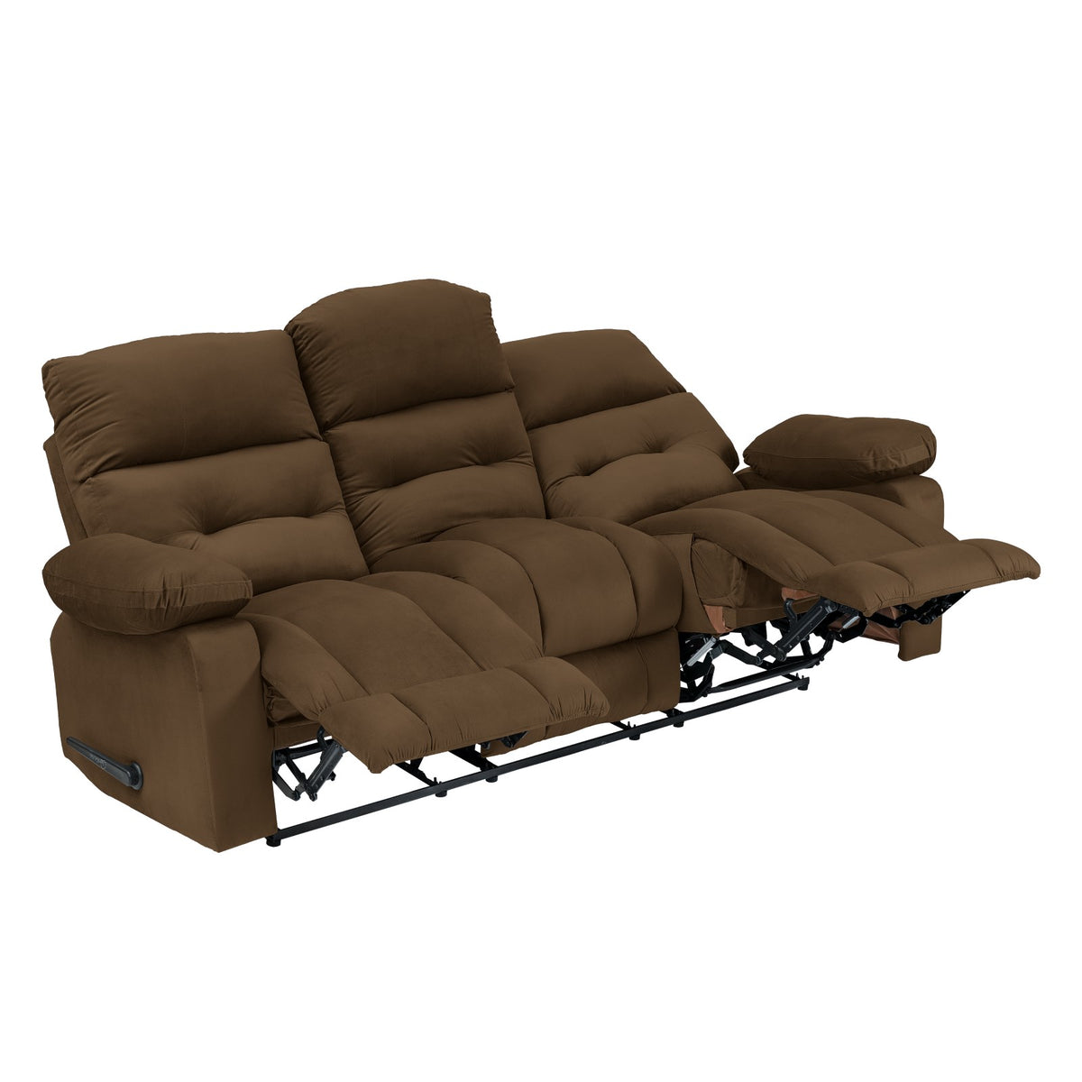 Velvet Triple Recliner Chair - NZ60 Brown