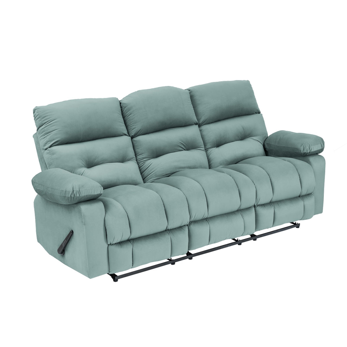 Velvet Triple Recliner Chair - NZ60 Light Turquoise