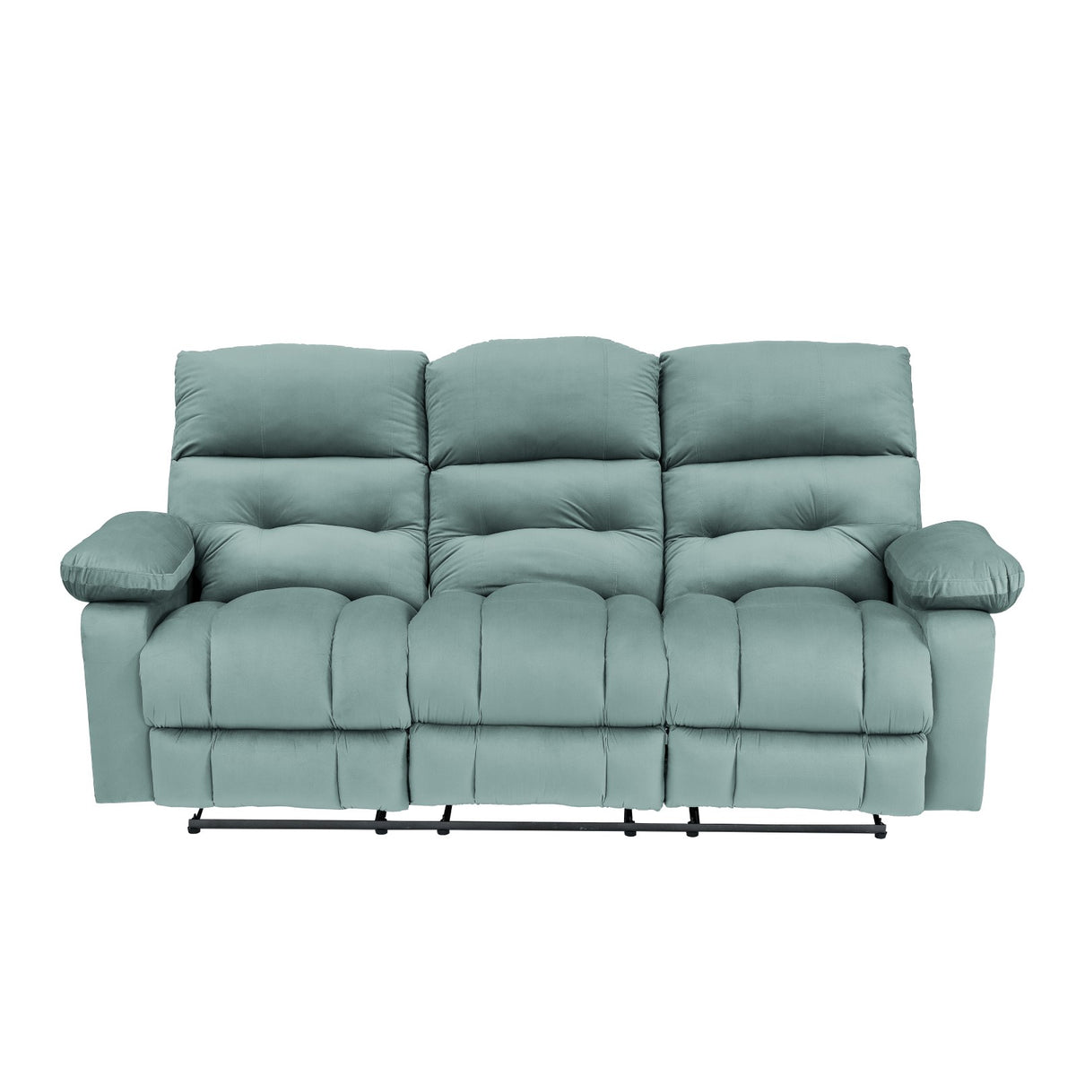 Velvet Triple Recliner Chair - NZ60 Light Turquoise