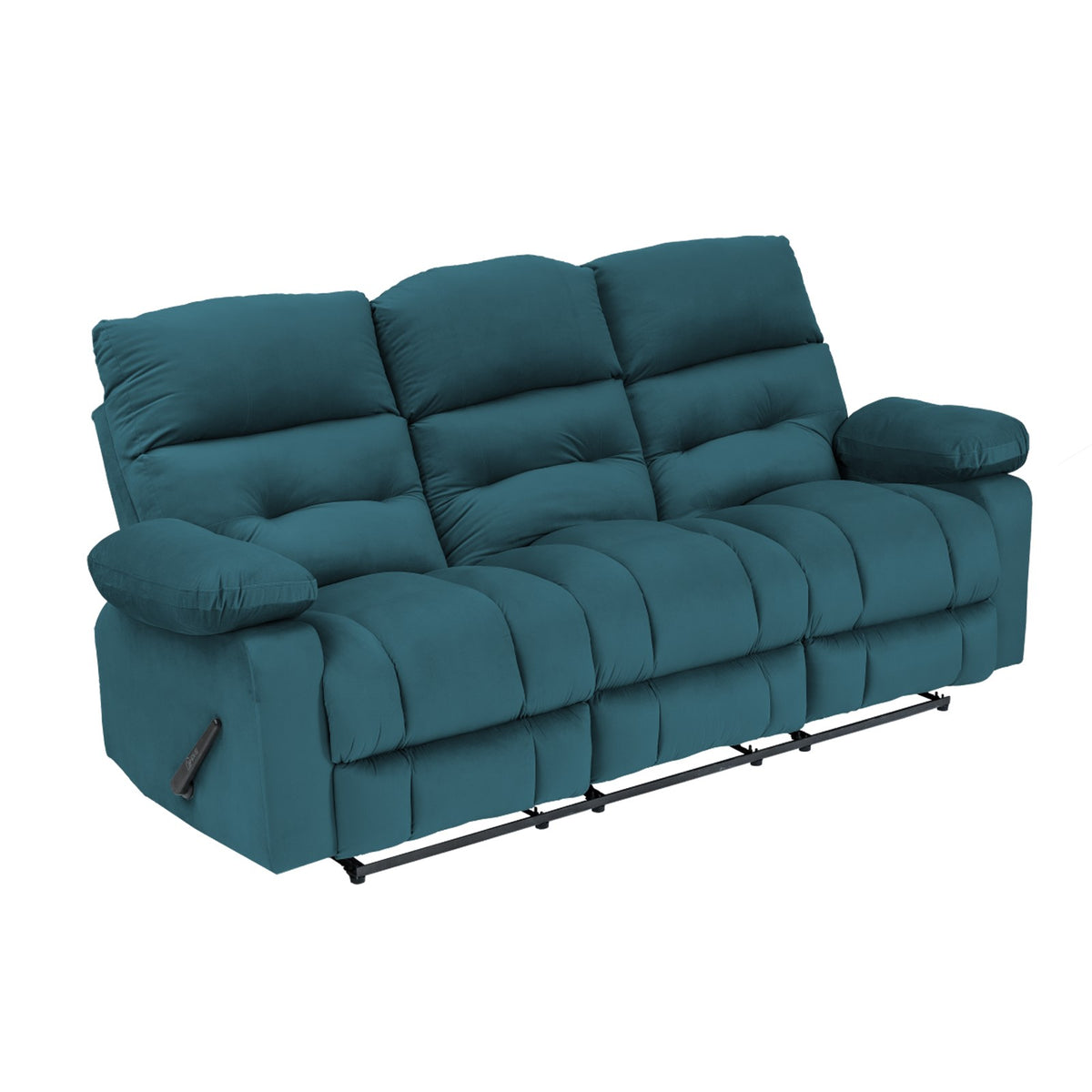 Velvet Triple Recliner Chair - NZ60 Dark Turquoise