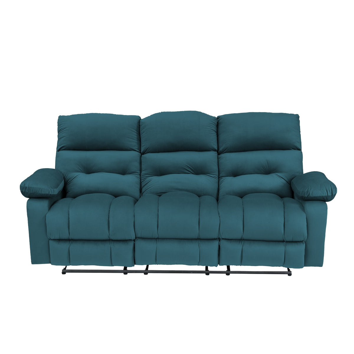 Velvet Triple Recliner Chair - NZ60 Dark Turquoise