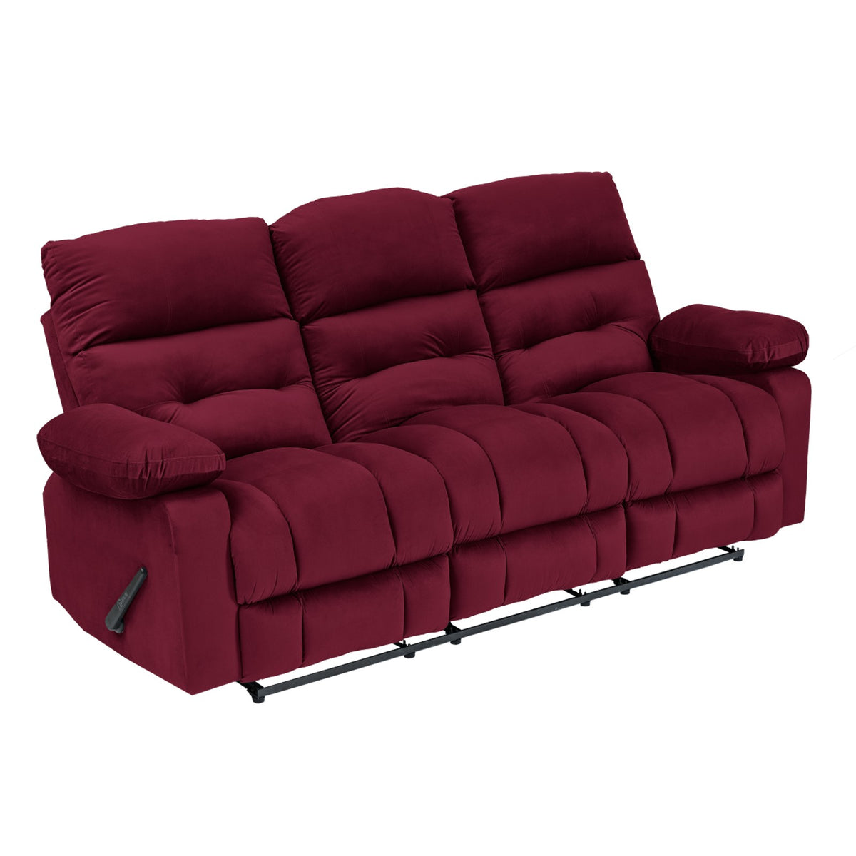 Velvet Triple Recliner Chair - NZ60 Burgundy