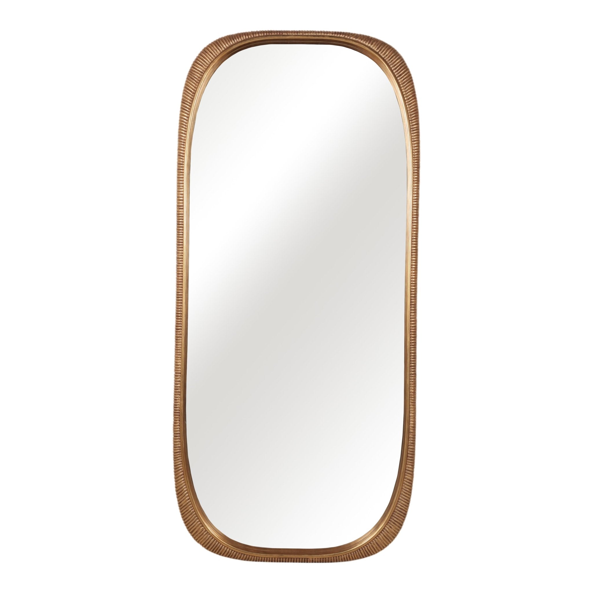 90x42" Ribbed Curved Mirror, Gold Mirrors| Sagebrook Home