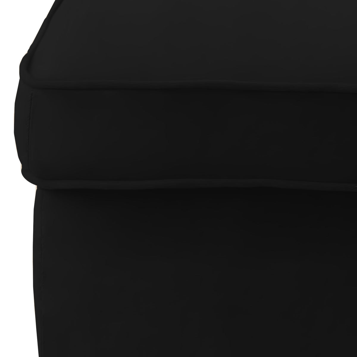 Velvet Chair Footstool with Elegant Design - E3 Black