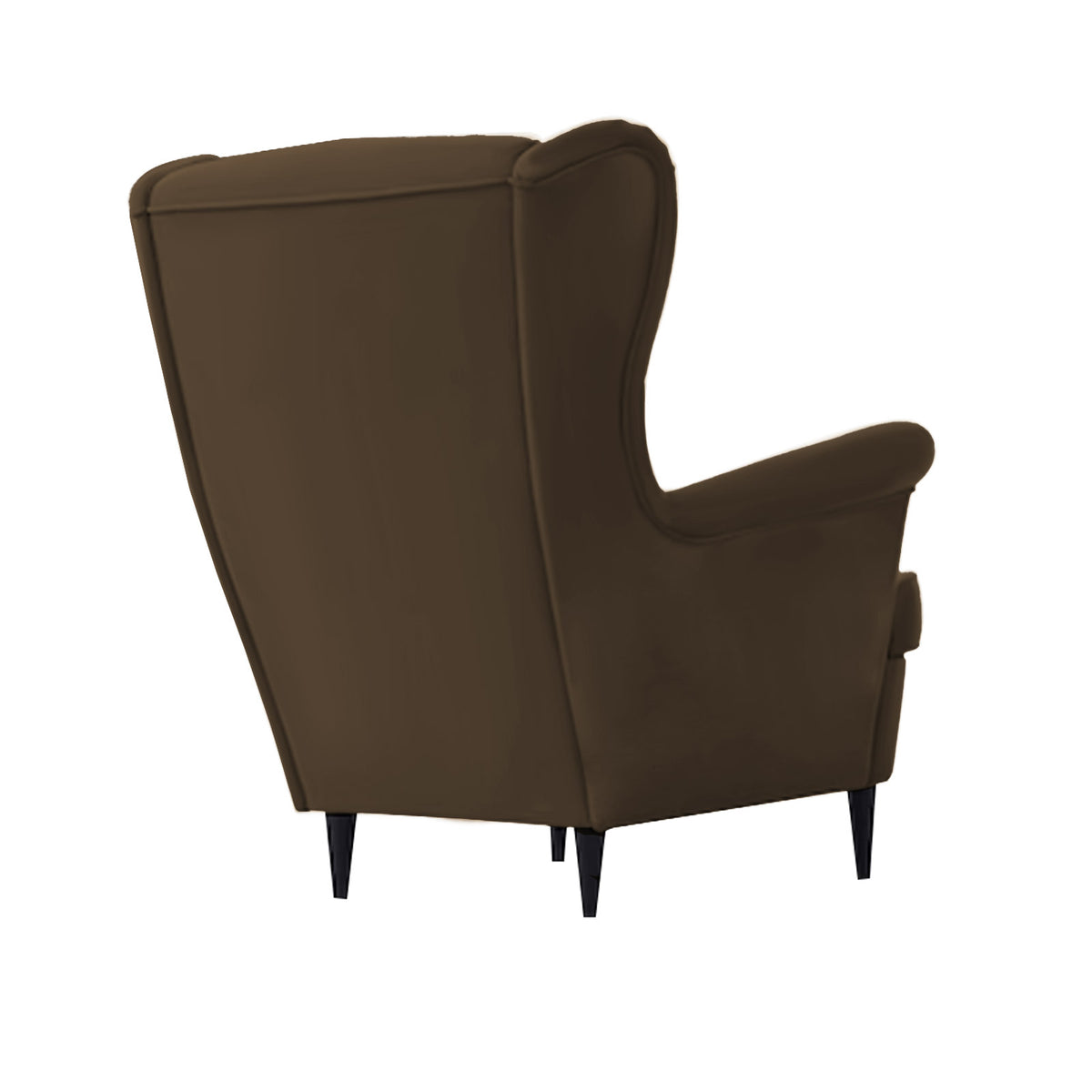 Velvet Chair king with Two Wings - E3 Brown