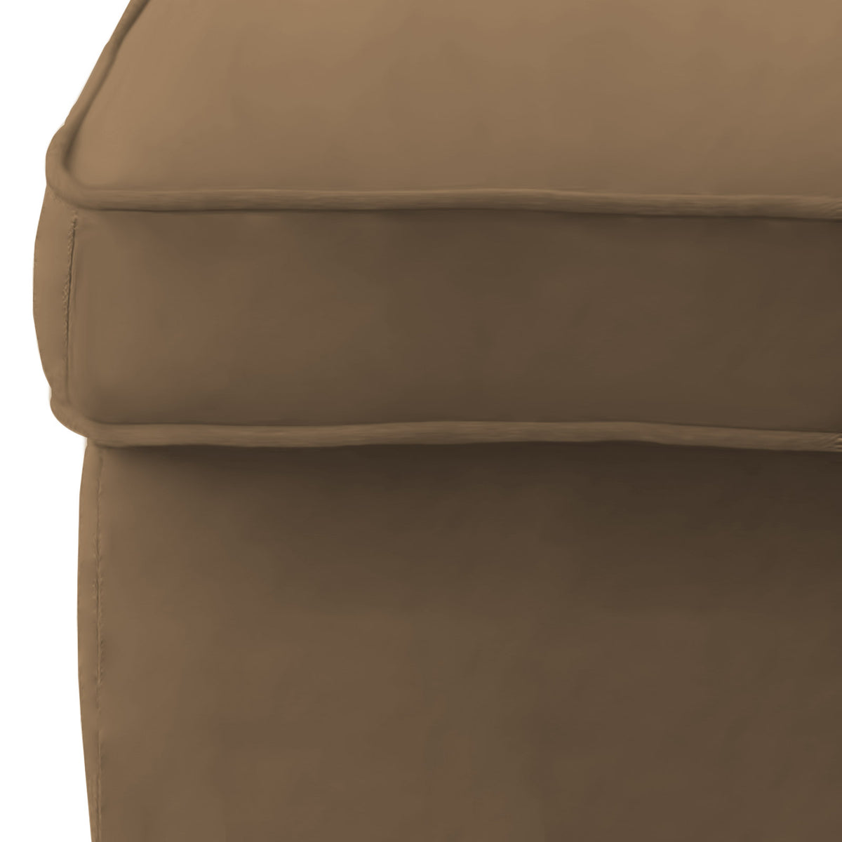Velvet Chair Footstool with Elegant Design - E3 Light Brown