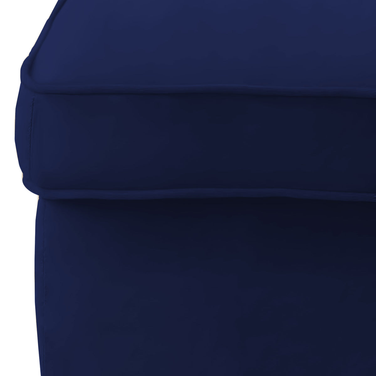 Velvet Chair Footstool with Elegant Design - E3 Dark Blue