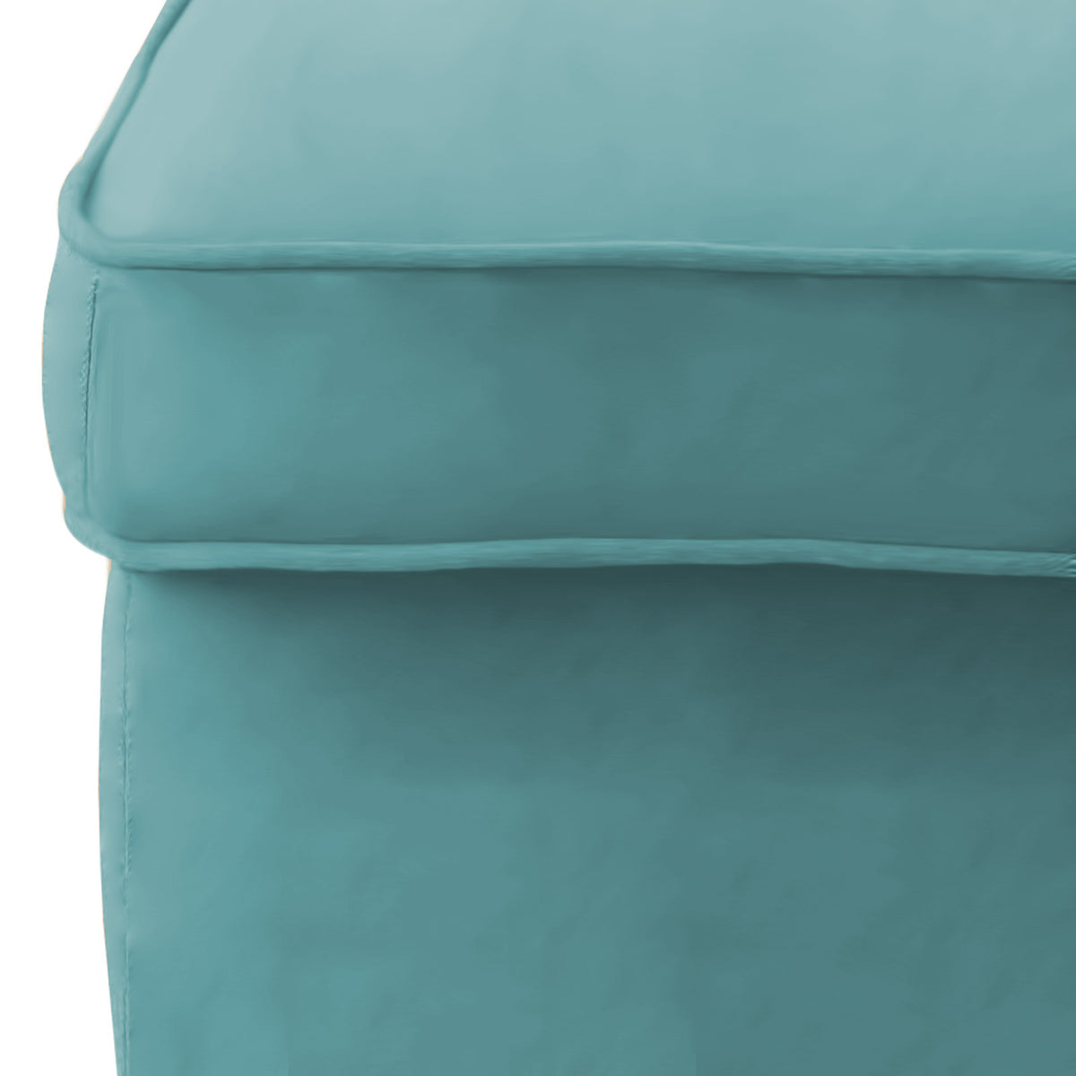 Velvet Chair Footstool with Elegant Design - E3 Light Turquoise