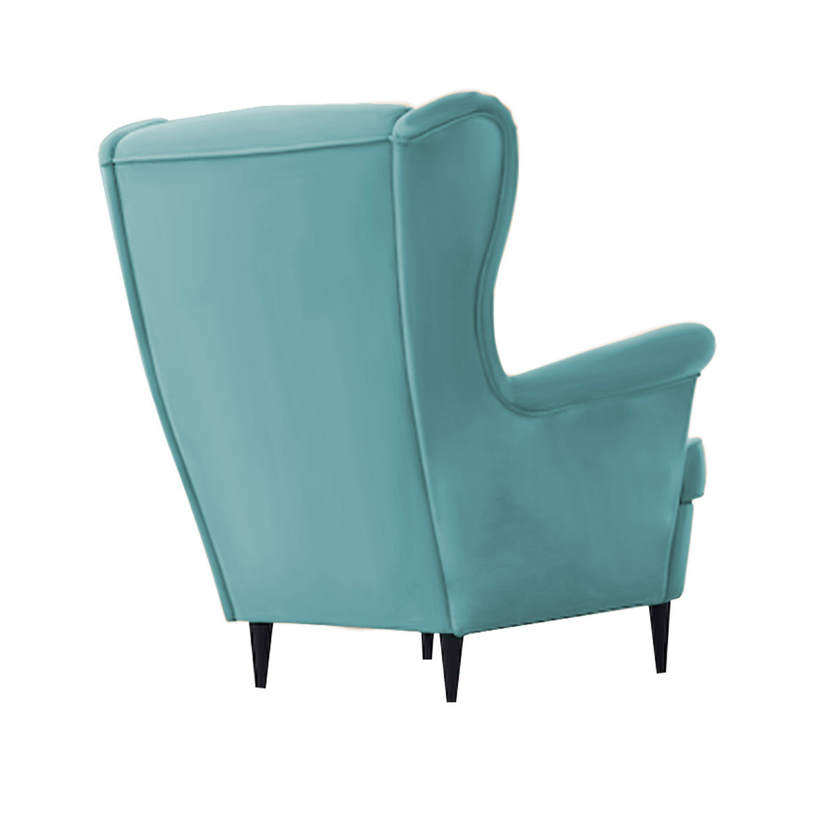 Velvet Chair king with Two Wings - E3 Light Turquoise