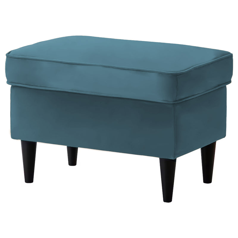 Velvet Chair Footstool with Elegant Design - Dark Turquoise - E3
