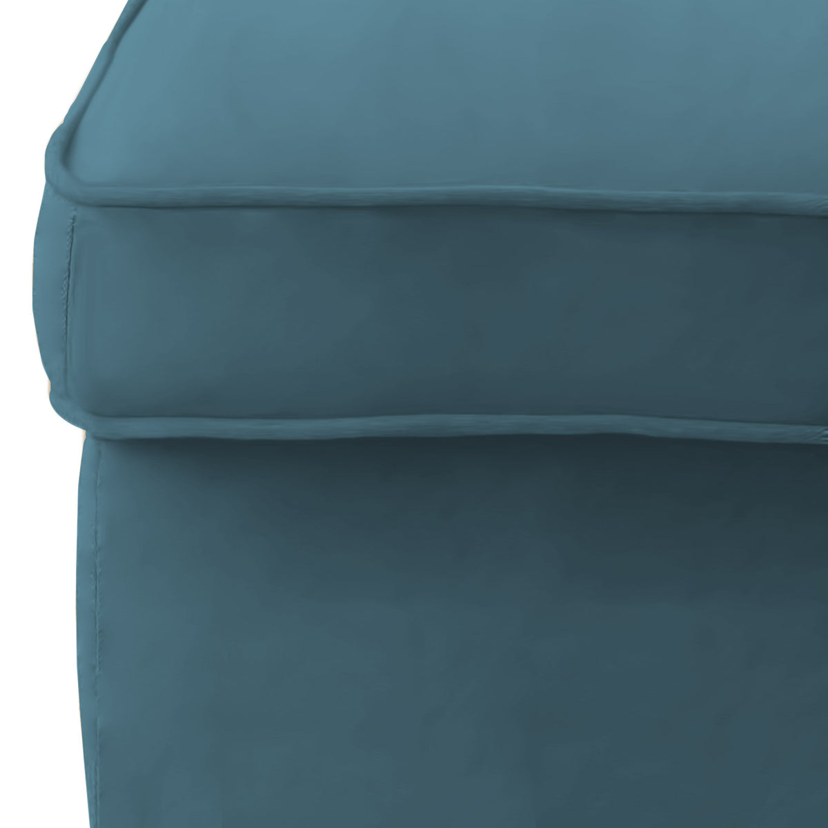 Velvet Chair Footstool with Elegant Design - E3 Dark Turquoise