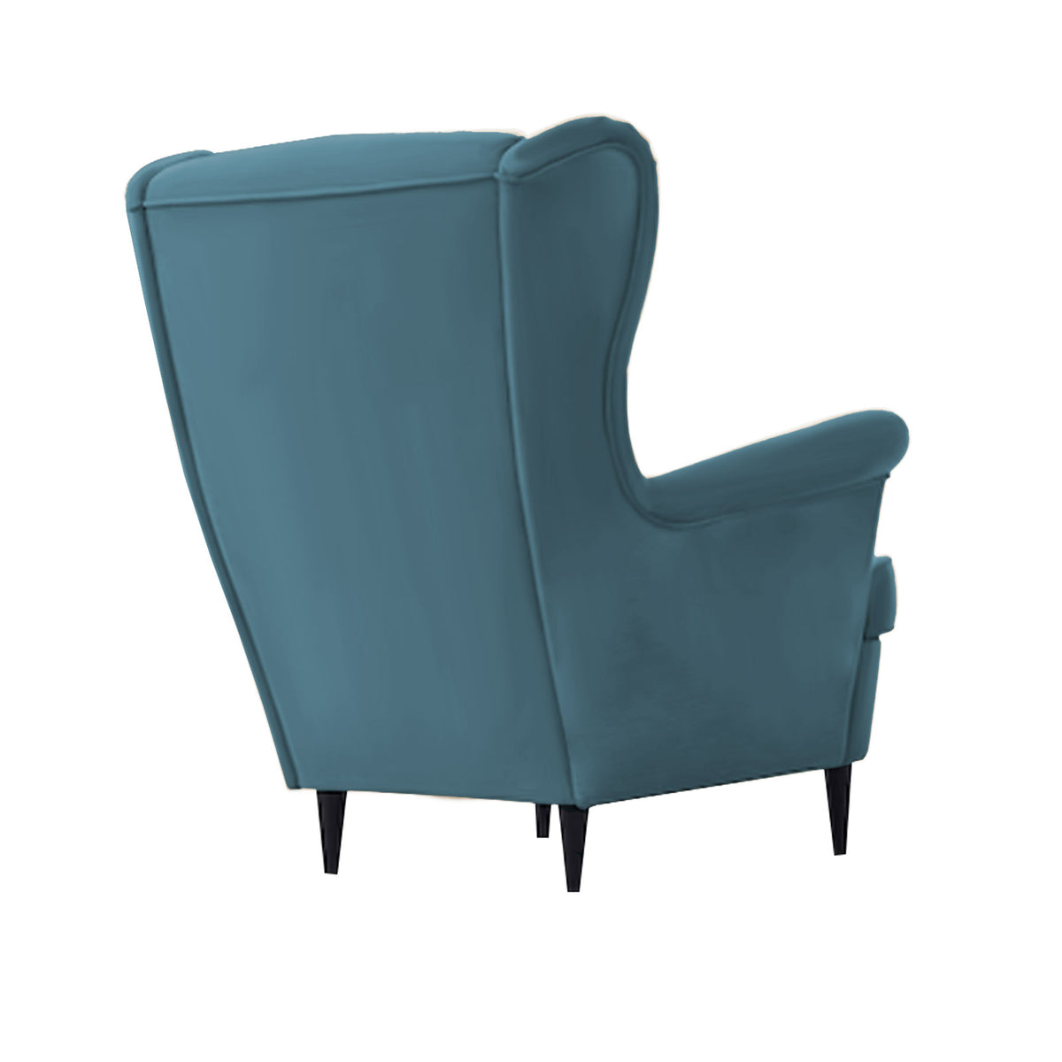 Velvet Chair king with Two Wings - E3 Dark Turquoise
