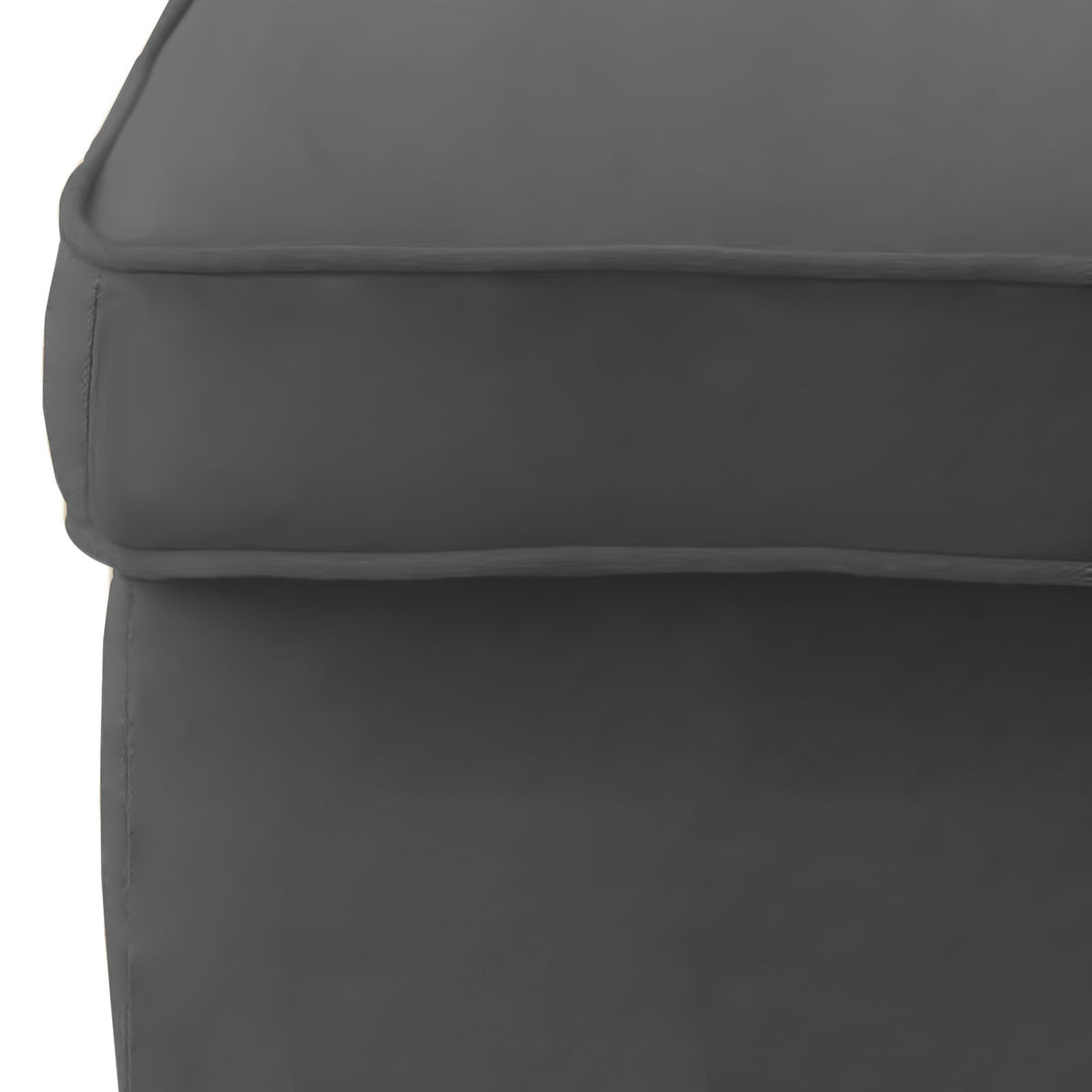 Velvet Chair Footstool with Elegant Design - E3 Dark Grey