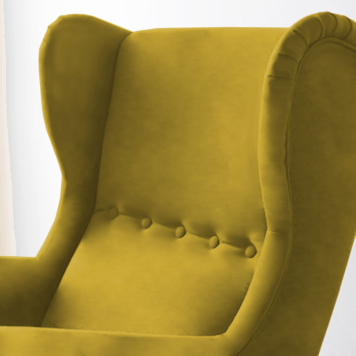 Velvet Chair king with Two Wings - E3 Gold