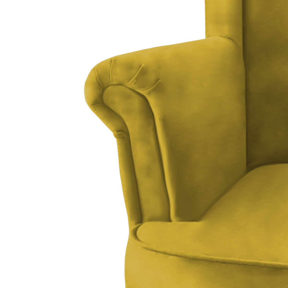 Velvet Chair king with Two Wings - E3 Gold