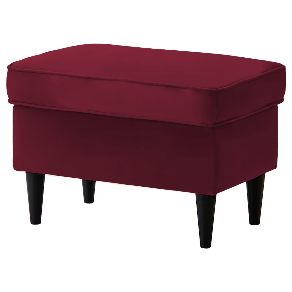 Velvet Chair Footstool with Elegant Design - E3 Burgundy