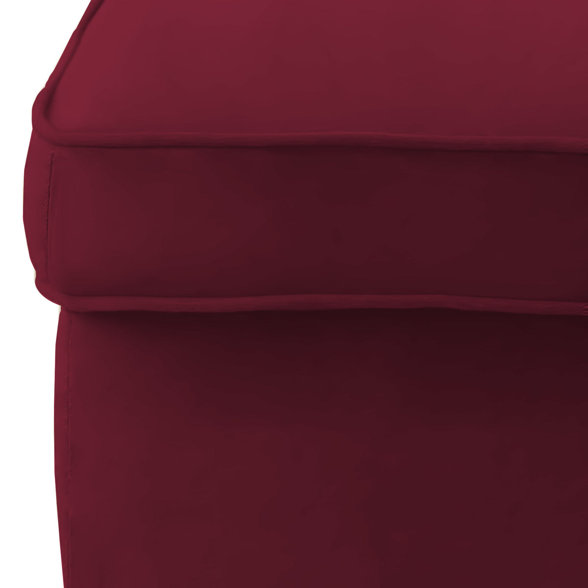 Velvet Chair Footstool with Elegant Design - E3 Burgundy