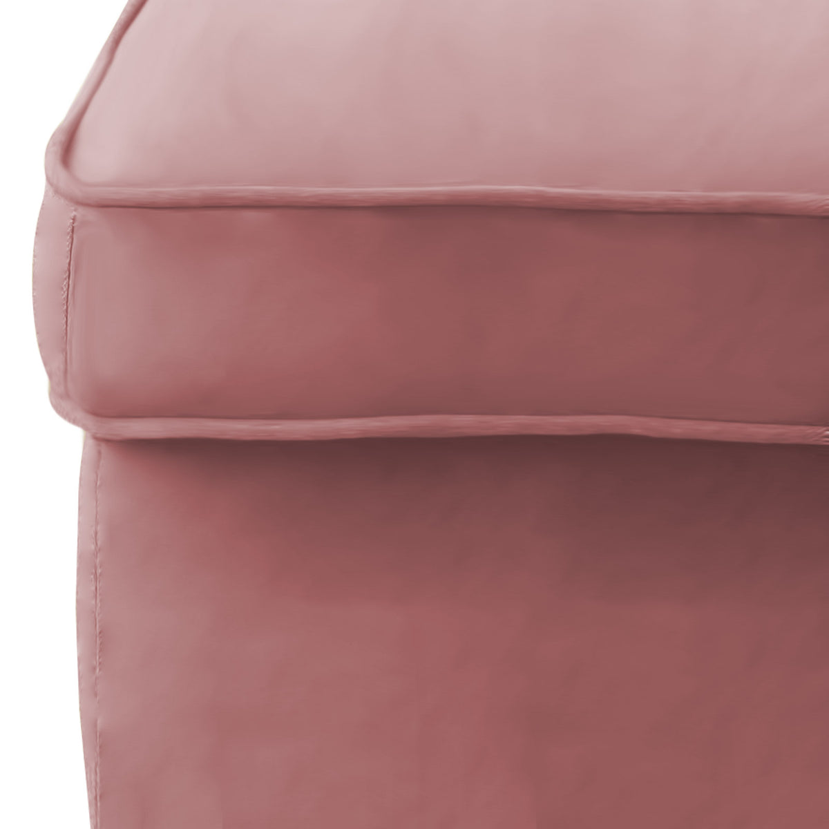 Velvet Chair Footstool with Elegant Design - E3 Light Pink
