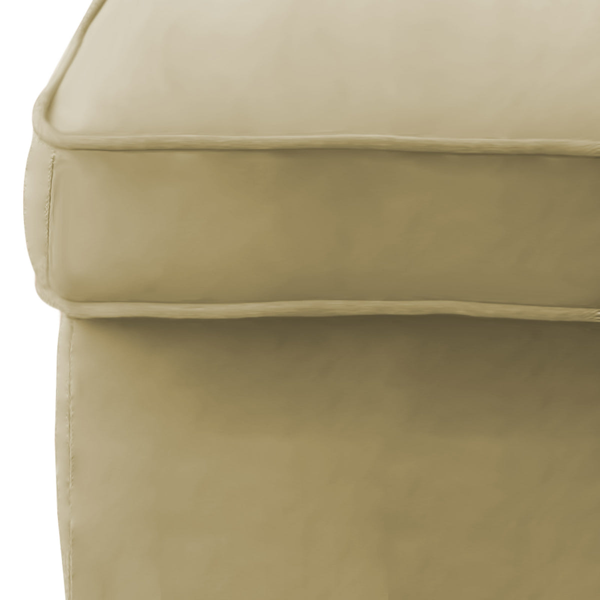 Velvet Chair Footstool with Elegant Design - E3 Dark Ivory