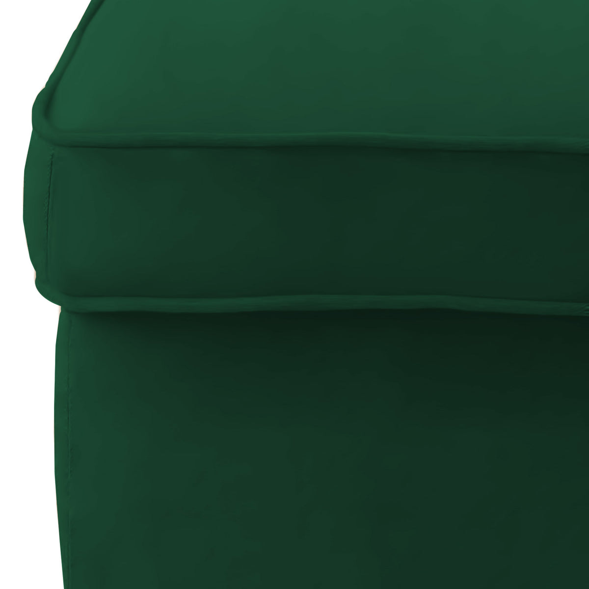 Velvet Chair Footstool with Elegant Design - E3 Dark Green