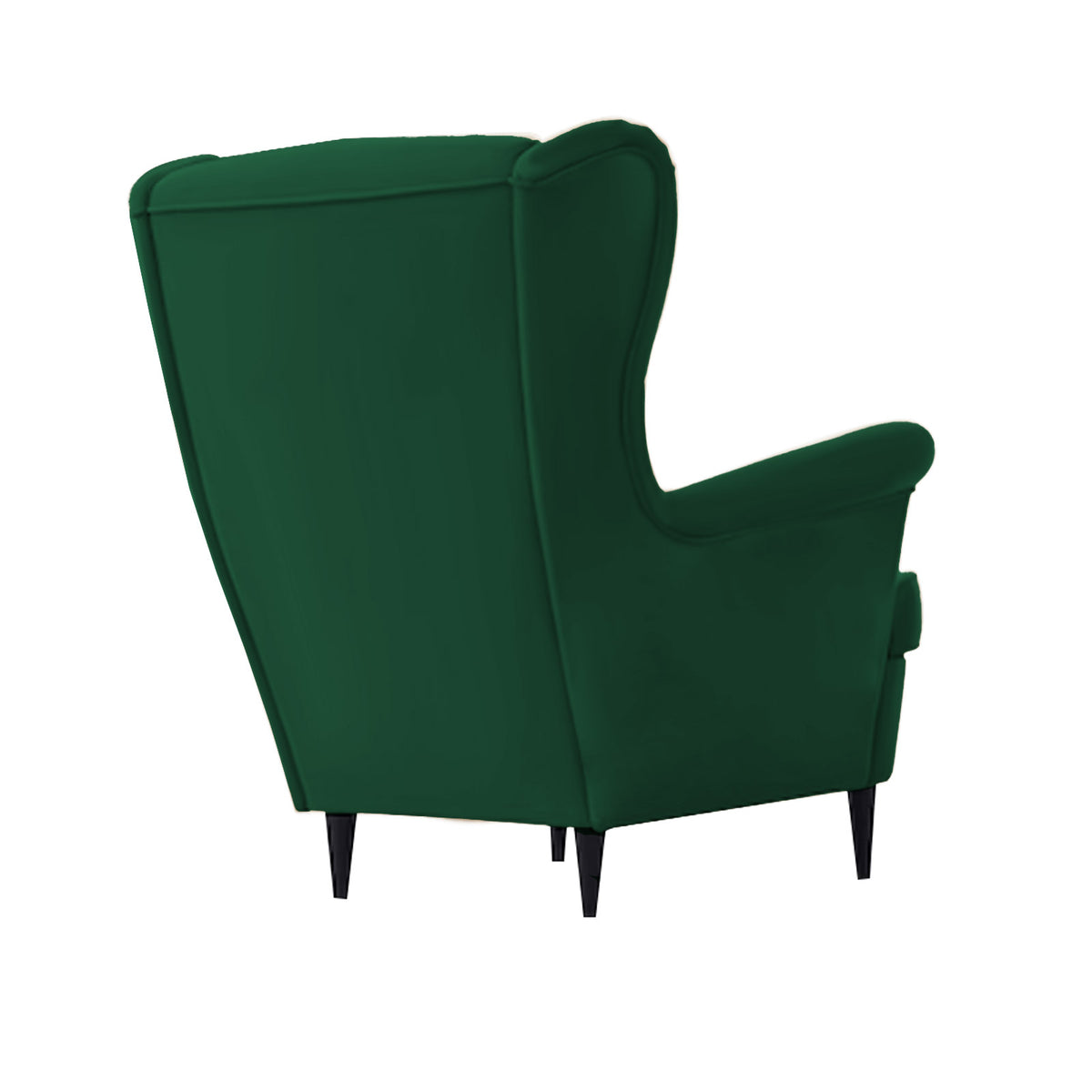 Velvet Chair king with Two Wings - E3 Dark Green