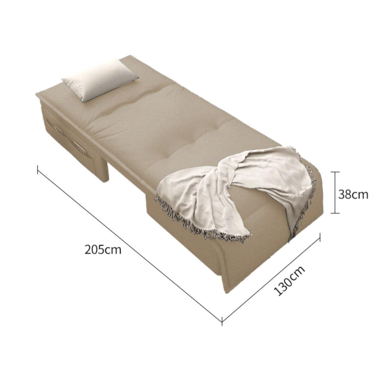 Velvet 2 in 1 Chairbed - Bueno Light Beige