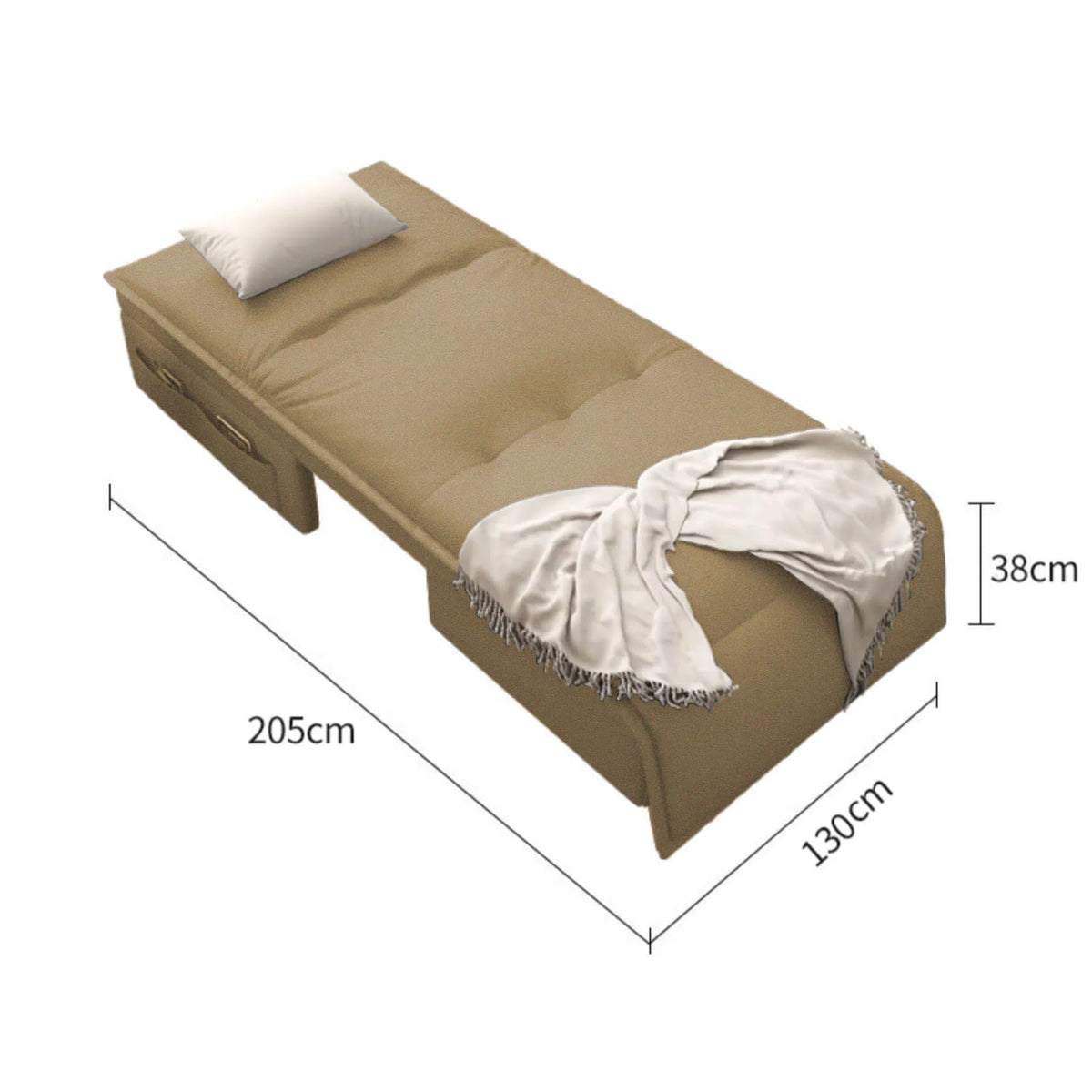 Velvet 2 in 1 Chairbed - Bueno Dark Ivory