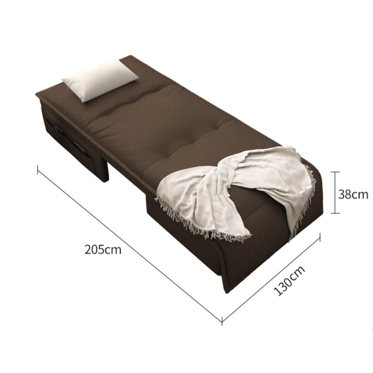 Velvet 2 in 1 Chairbed - Bueno Light Brown
