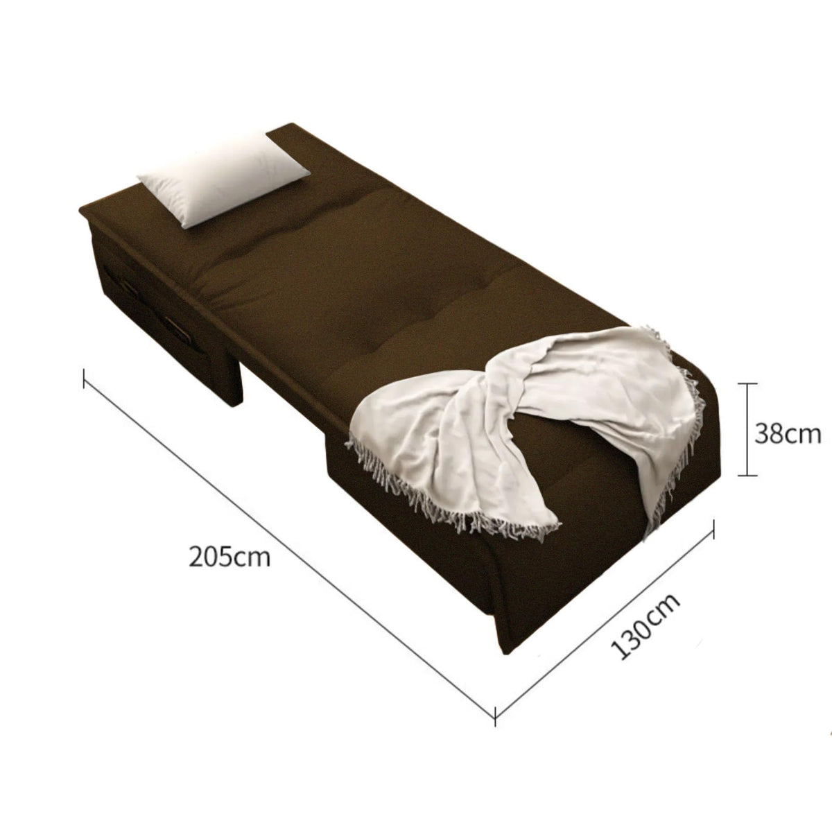 Velvet 2 in 1 Chairbed - Bueno Brown
