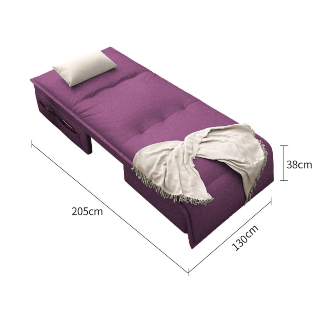 Velvet 2 in 1 Chairbed - Bueno Light Purple