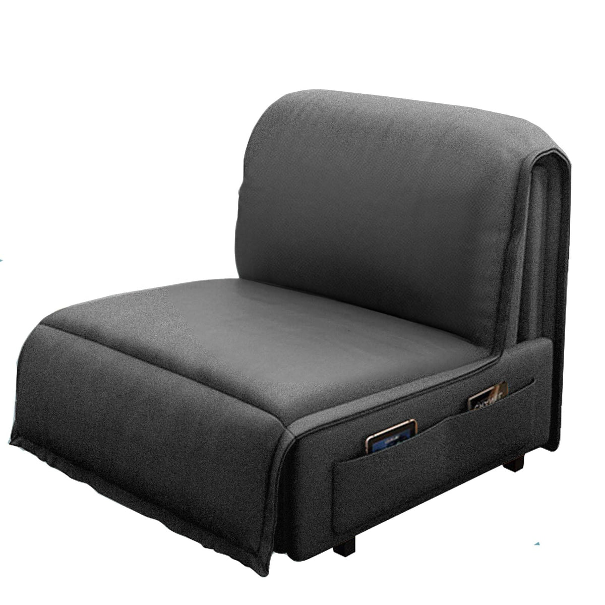 Velvet 2 in 1 Chairbed - Bueno Dark Grey